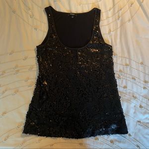 Black sequined tank size L